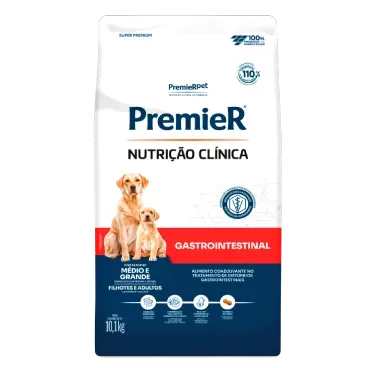 Racao Premier Nutricao Clinica Gastrointestinal Caes Racas Medias e Grandes 10.1kg frente